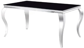 Masă de sufragerie 150 cm Pria (negru + crom) (pentru 4 până la 6 persoane). Promo -6%. 1050746