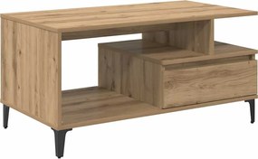 vidaXL Masă de cafea Stejar Artizanal 90 x 49 x 45 cm Lemn compozit