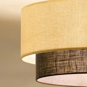 Brilagi - Plafonieră LED BOHO STYLE 1xE27/15W/230V Ø 40 cm crem/maro