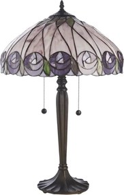 Endon 112184 - Lampă de masă Tiffany HUTCHINSON, 2x E27/10W/230V, diam. 40 cm