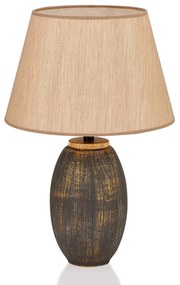 Veioză gri/bej cu abajur textil (înălțime 46 cm) Yakamoz – Opviq lights