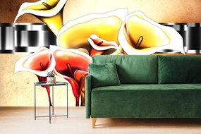 Tapet autoadeziv flori calla lilly elegante