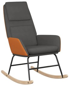 341330 vidaXL Scaun balansoar, gri închis, material textil