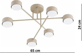 BRILAGI - Lustră aplicată LED RGB dimabilă MONO 6xGX53/14W/230V Wi-Fi Tuya neagră
