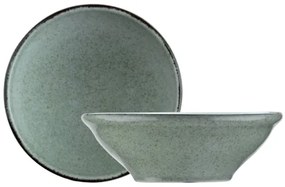 Set de masă, 24 piese, verde, din porțelan