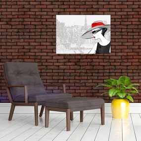 Tablou - Doamna la oraș (70x50 cm)