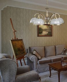 Candelabru cu 5 brate design italian realizat manual 3830