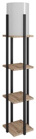 Lampadar cu rafturi NORA 1xE27/40W/230V negru/maro