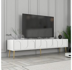 Masă TV/Dulap Bipemu 3 (alb + auriu) . 1095682