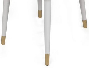 Set de scaune de sufragerie Hugo Cream and White,4 buc.