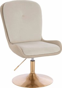 HR690N Scaun Velvet&amp;soft Piele Pu Cremos/Cremos Bază Aurie