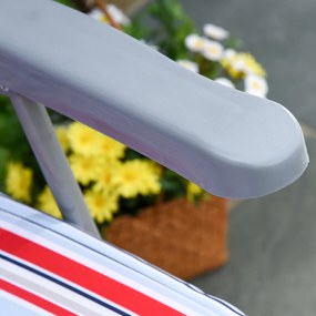 Outsunny Set de 2 șezlonguri pliabile cu pernă, șezlong de soare, spătar reglabil în 5 poziții, șezlong de grădină, set mobilier grădină, oțel, poliester, roșu, 60 x 75 x 65-102 cm | Aosom Romania