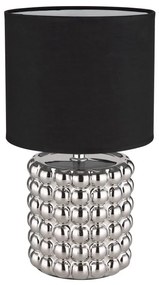 Veioza, lampa de masa design modern Valentino crom, negru