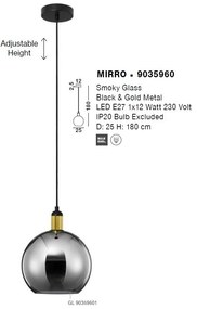 Lustra/Pendul design modern MIRRO