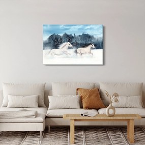 Tablou cu caii pictați (90x60 cm)