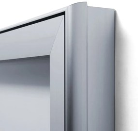 Vitrina de exterioare cu incuietoare pentru informatii 6 x A4 - spate din tabla, tip L, aluminiu