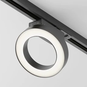 Spot LED, accesoriu pentru sinele monofazate Unity, Rim negru 3000K