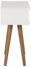 Noptieră CARLY stejar/alb