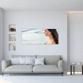 Tablou - Femeia la plajă (120x50 cm)