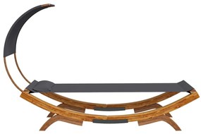 Hamac cu baldachin, antracit, 100x216x162 cm, lemn masiv curbat Antracit, 100 x 200 x 126 cm