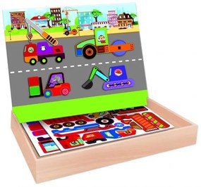SET PUZZLE VEHICULE CU TABLITA - RS TOYS (RS11356)