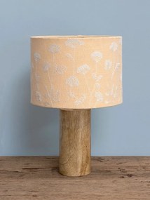Lampa de masa, din lemn de mango, cu abajur din bumbac, Manon