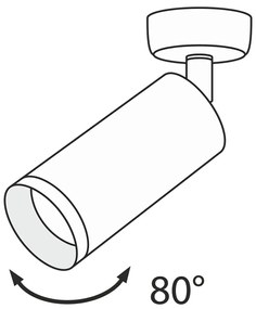 Spot directionabil aplicat de tavan/plafon Focus MYC017CW-01MG