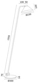 Lampadar, lampa de podea design modern GABIAN negru