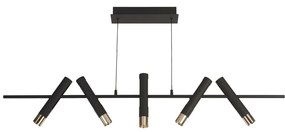 Lustra LED suspendata design minimalist Belle negru/auriu