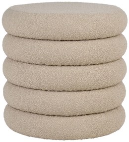 Brooklyn puf cu depozitare, bouclé, bej, 44x44 cm