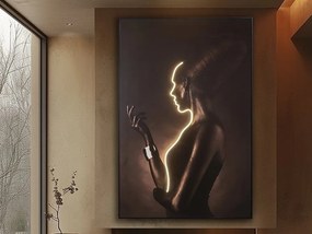 Tablou de perete decorativ cu iluminat Silueta