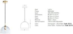 Pendul design modern Brin champagne