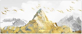 Tablou - Munte auriu (120x50 cm)