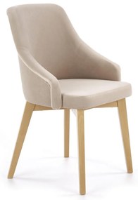 Scaun Toledo 2 velvet bej/stejar miere Solo 252