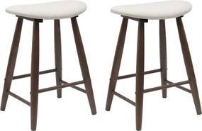 vidaXL Scaune de dining 2 pcs Maro deschis 46 x 37 x 63 cm