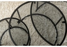 Set de măsuțe de cafea Aurum Black and Grey80 cm, 3 buc.