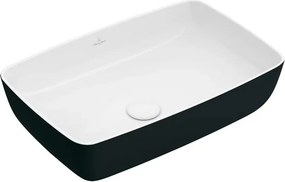 Lavoar pe blat Villeroy&Boch Artis Coal Black dreptunghiular negru - alb 58 cm