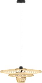 Eglo 44012 - Lustră suspendată LYDNEY, 1xE27/40W/230V, bambus