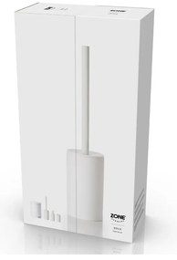 Perie WC din porțelan Zone Solo White, alb