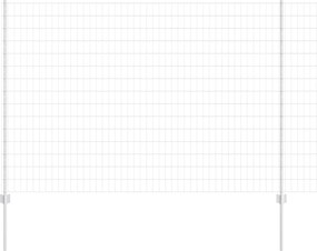 vidaXL Gard cu Stâlp Argintiu 1,6 x 10 m Oțel