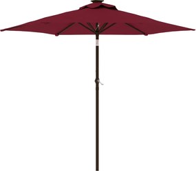 vidaXL Umbrelă soare grădină stâlp din oțel roșu bordo 225x225x212 cm