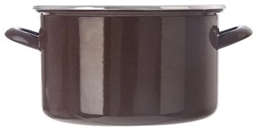 Orion Oală emailată cu margine Brown, 4 l, 4 l