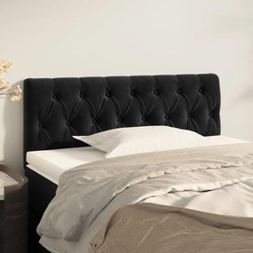 346336 vidaXL Tăblie de pat, negru, 100x7x78/88 cm, catifea