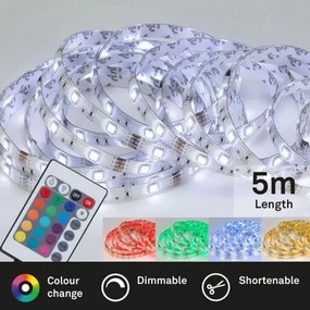 Bandă LED RGBW dimabilă 6,5m LED/22W/230V Brilo + telecomandă