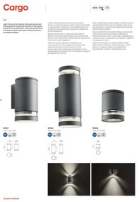 Aplică de exterior Redo 90518 CARGO 2xGU10/28W/230V IP54 antracit