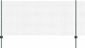 vidaXL Gard cu Stâlp Verde 1 x 50 m Oțel și PVC