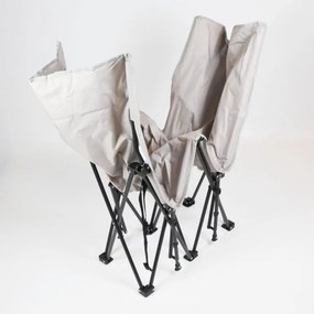 Șezlong pliabil, bej, geantă de transport