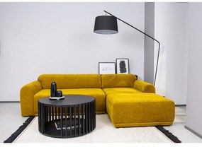 Masă auxiliară din lemn de stejar Woodman Drum, ø 83 cm, negru