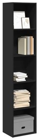 857886 vidaXL Bibliotecă, negru, 40x30x189 cm, lemn prelucrat