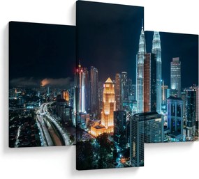 Tablou - Noaptea în Kuala Lumpur (90x60 cm)